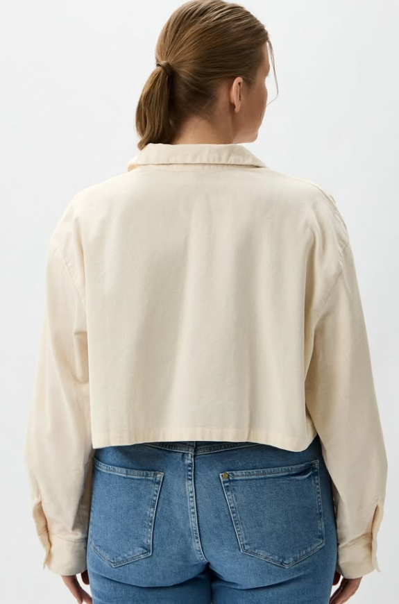 H&M - Cord Shirt - Cream