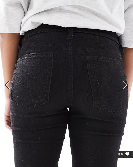 ASOS DESIGN Maternity skinny jeans in clean black