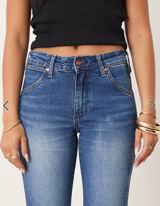 Wrangler Piper skinny fit jeans in midwash blue