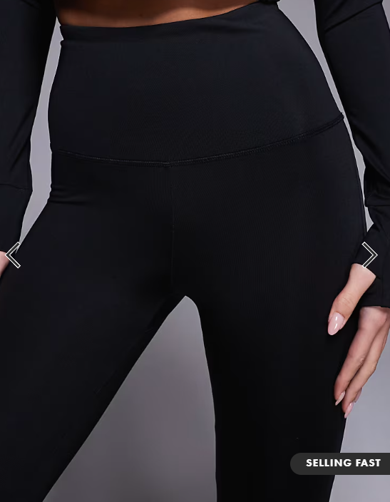 4505 Icon thermal high waist running leggings in black