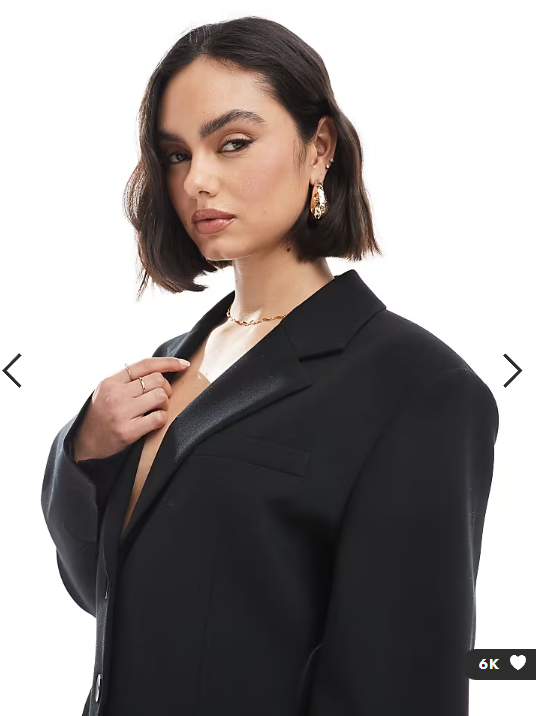 ASOS DESIGN tailored cinch waist blazer in black