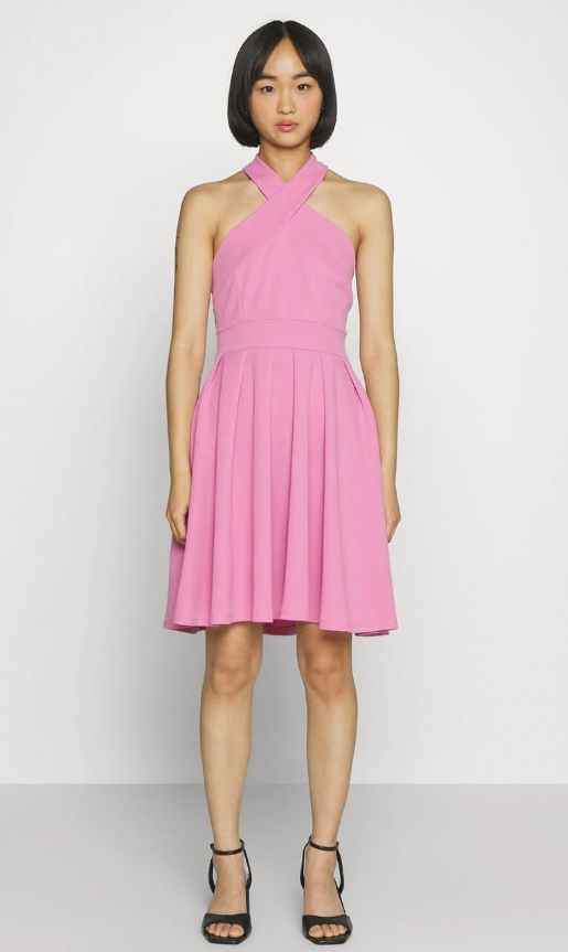 Wal G - nelly cross neck skater - rose pink