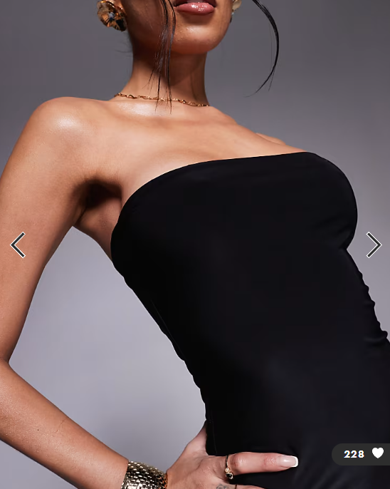 Fashionkilla exclusive slinky double sculpted bandeau maxi dress in black