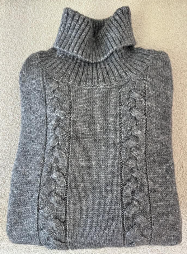 cable knitted long sweater