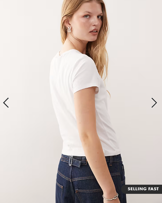 COLLUSION fitted t-shirt in white