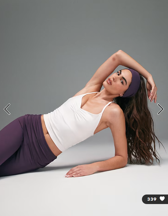4505 soft touch ruched front yoga cami in white