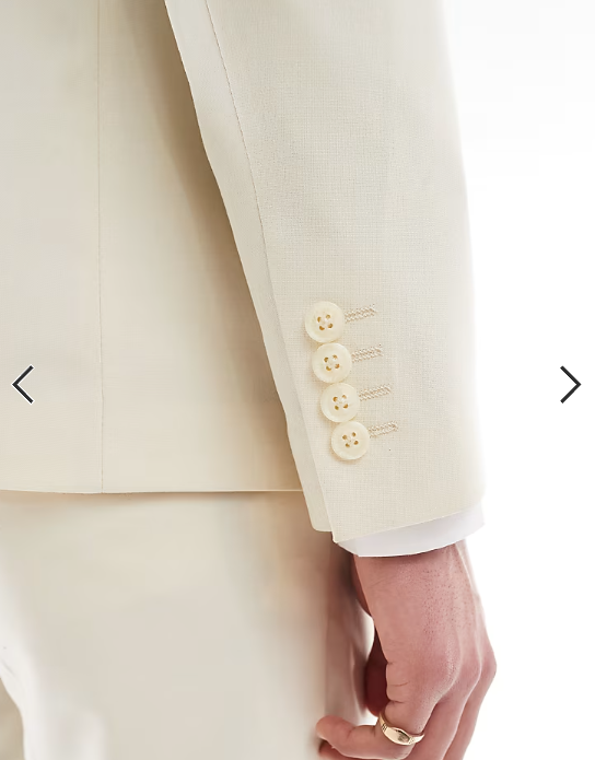 ASOS DESIGN slim suit jacket in stone