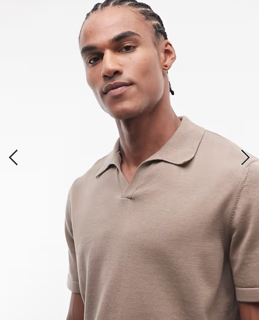 ASOS DESIGN knitted co-ord notch neck in stone