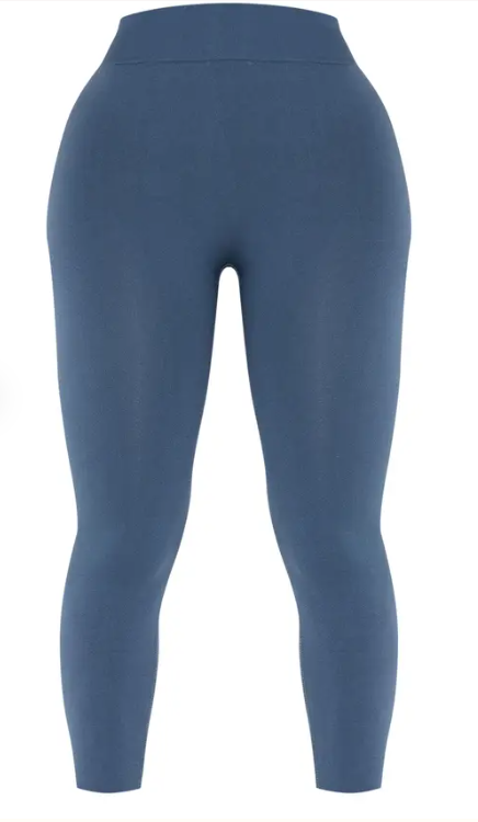 Plt - Shape Navy Seamless Active Ruched Bum High Waisted Leggings