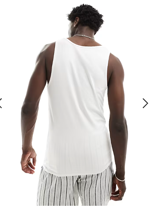 ASOS DESIGN essentials muscle fit vest in white