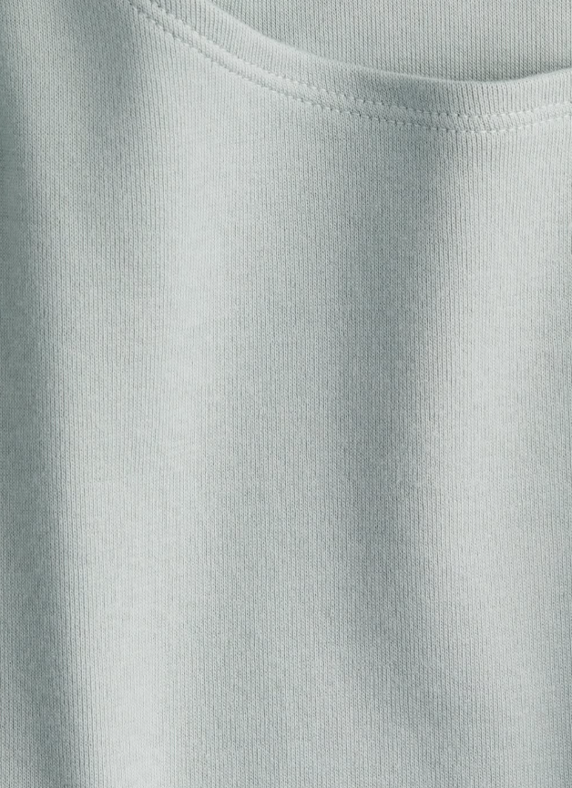 H&M - BOAT-NECK COTTON TOP - Lt Sage