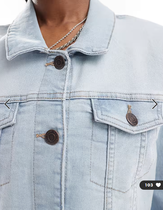 Asos - Noisy May denim jacket in light wash blue