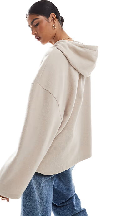 ASOS DESIGN supersoft co-ord oversized hoodie in warm cream - BEIGE
