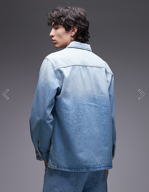 Lacoste denim over shirt in light wash