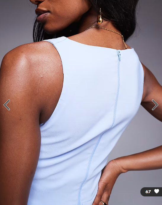 Vesper bengaline square neck box pleat mini dress in ice blue