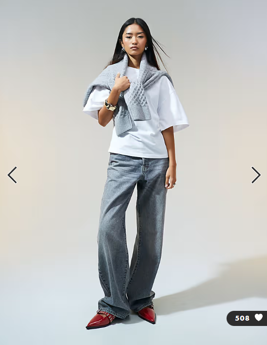 ASOS DESIGN corset waist t-shirt in white