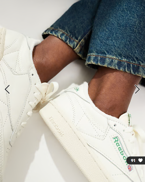 Reebok club c 85 vintage trainers in off white