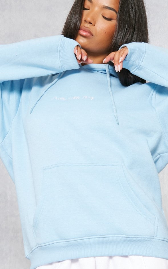 Baby Blue Oversized Sweat Hoodie