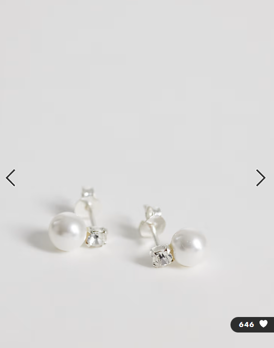 Kingsley Ryan pearl and gem stud earrings in sterling silver