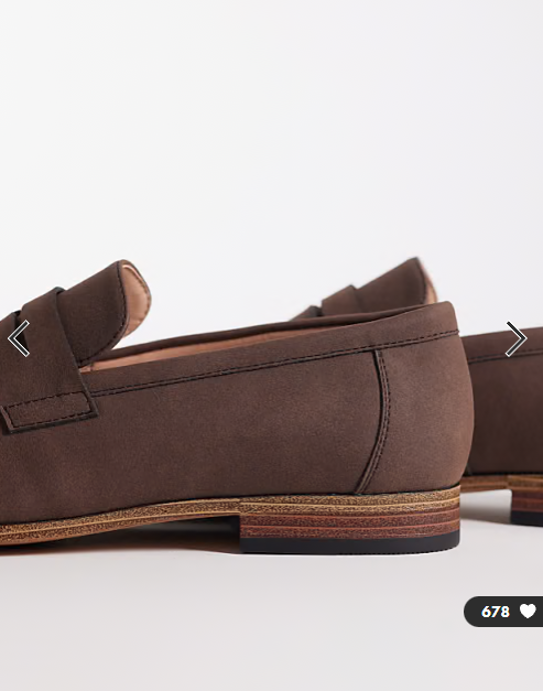 ASOS DESIGN penny loafers in brown