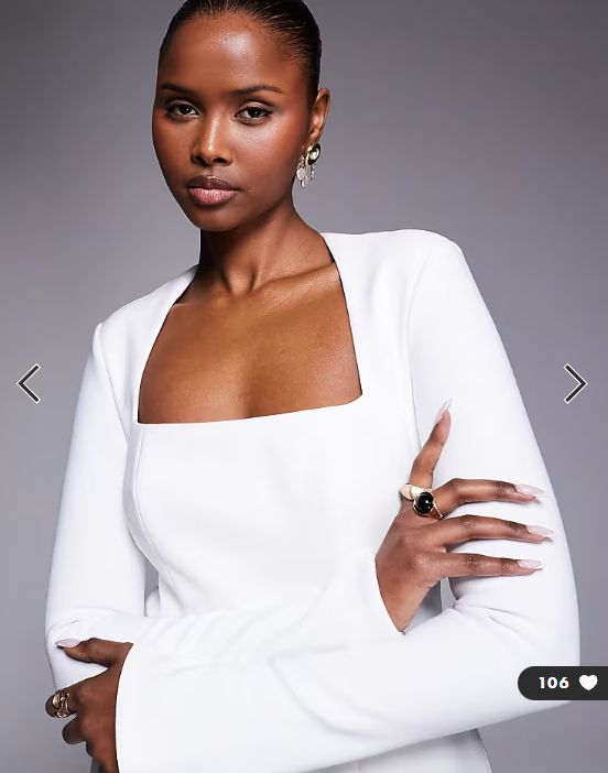 Forever New structured mini dress in white