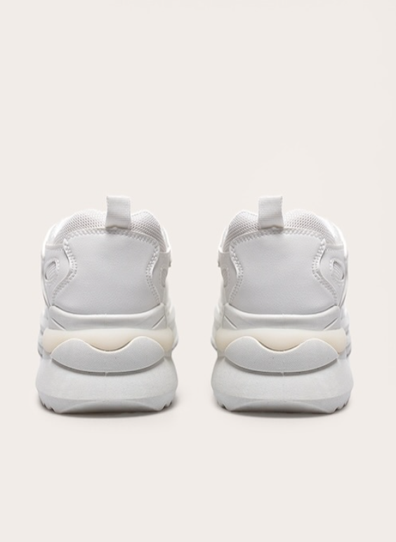 WHITE CONTRAST MESH SNEAKERS