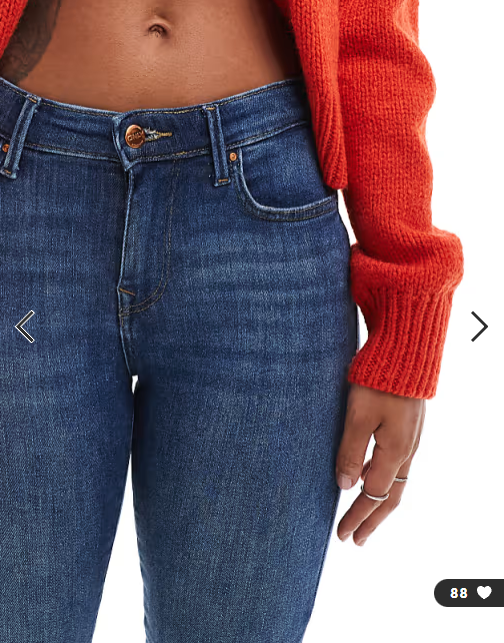 ONLY Power push up skinny jeans in dark blue