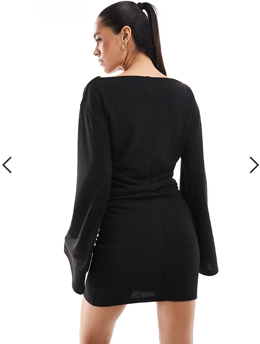 ASOS DESIGN super soft slash neck mini dress