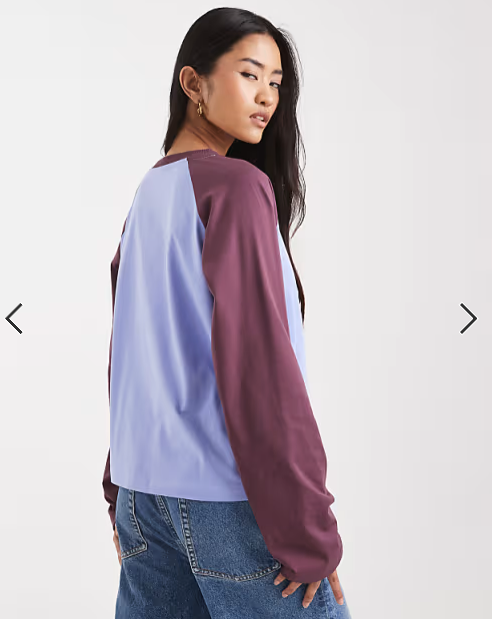 COLLUSION oversized raglan t-shirt in choc blue