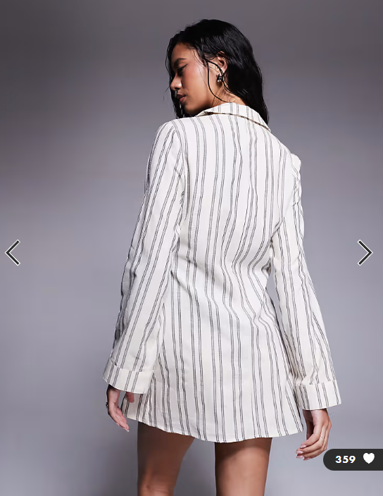 ASOS DESIGN tie front beach shirt dress in neutral stripe