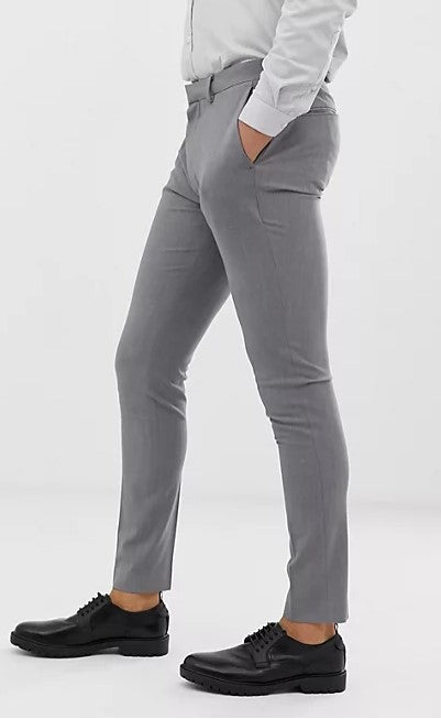 Super Skinny Smart Trousers In Grey