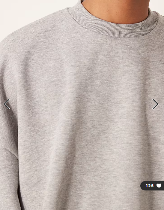ASOS DESIGN extreme oversized sweatshirt in grey marl