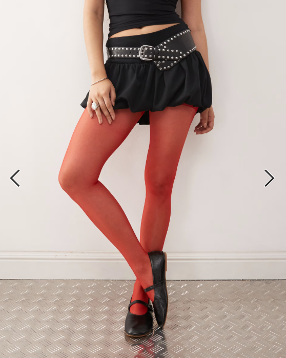 Reclaimed Vintage tights in red