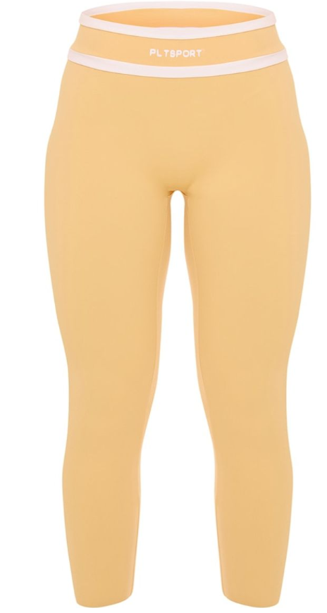 PLT SPORT Peach Sculpt Contrast Detail Leggings