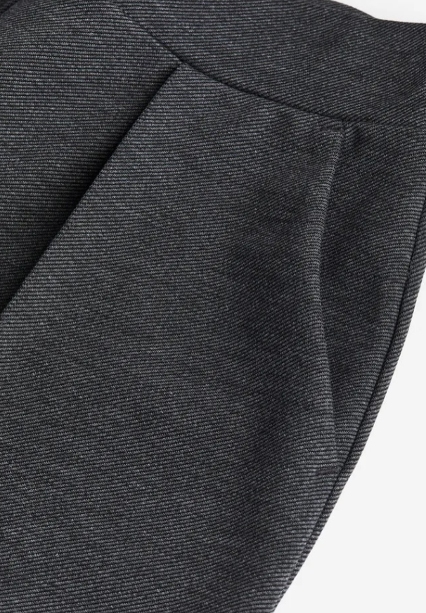 H&M - High-Waisted Tailored Trousers - Dk Grey