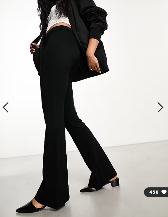 Vero Moda kick flare trouser in black