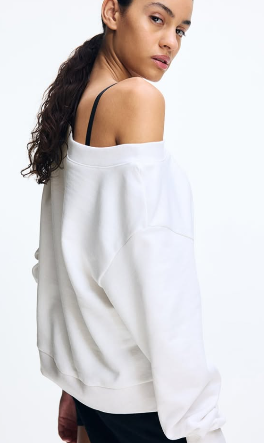 H&M - OFF-THE-SHOULDER SWEATSHIRT