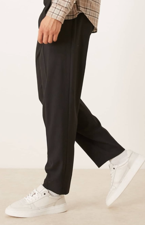 Asos - smart oversized tapered pleated trousers