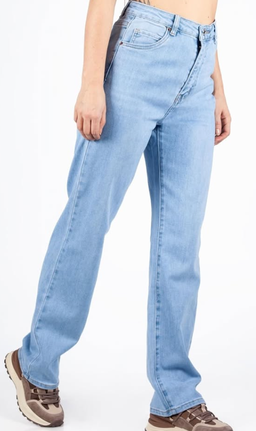 VS Miss - Wide range wide leg jeans met klassieke fit lichtblauw