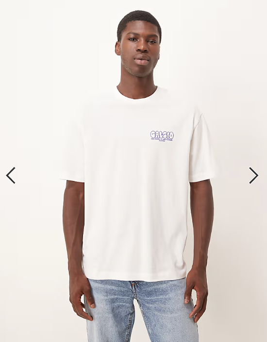 ASOS DESIGN relaxed fit t-shirt with bubble print detail in ecru.