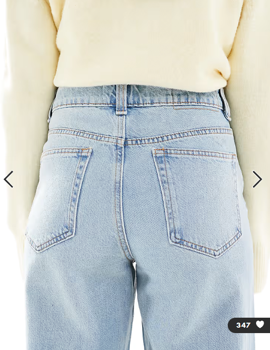 ASOS DESIGN wide leg dad jeans in lightwash