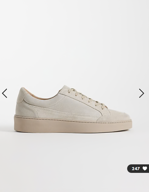 NOAK Made In Portugal paneled lace up sneakers in stone suede