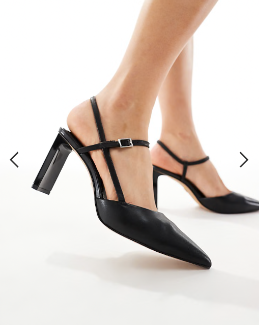 ALDO Darabriver sling back court shoe in leather black