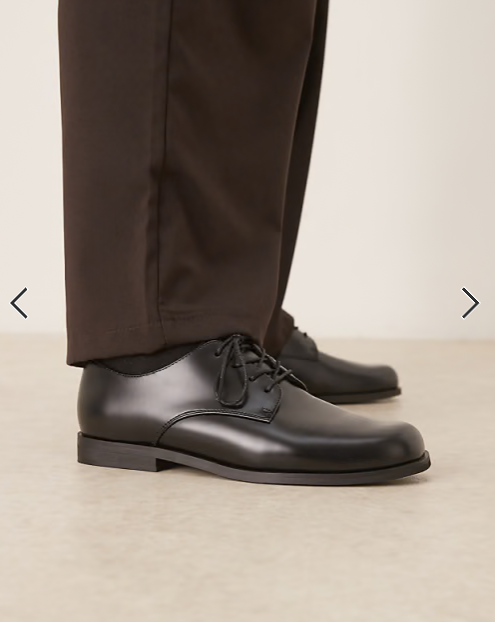 ASOS DESIGN lace up shoes in black