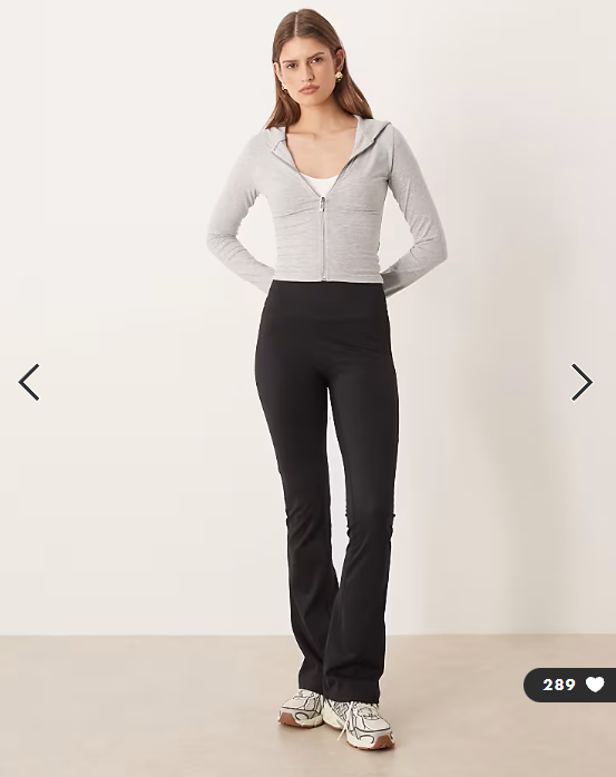Gina Tricot flare soft leggings in black