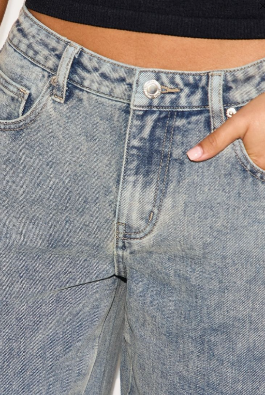 Petite Vintage Wash Washed Low Rise Boyfriend Jeans