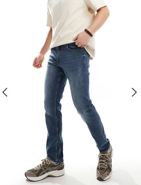 ONLY & SONS Edge straight fit carpenter jean in dark wash blue
