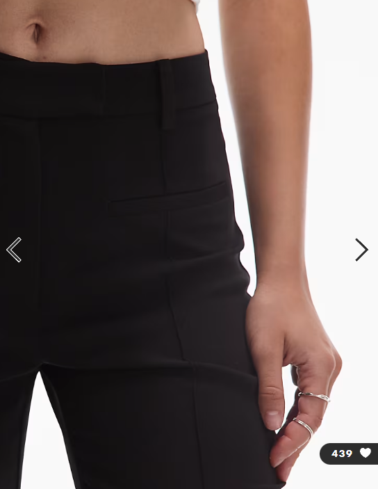 ASOS DESIGN tailored slinky skinny flare trousers in black