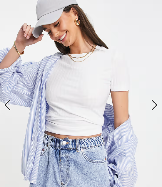 ASOS DESIGN Tall slim fit t-shirt in rib in white