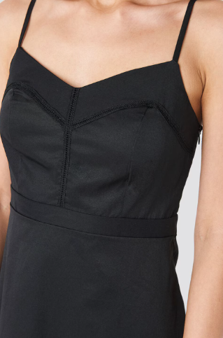 Lace Insert Mini Dress